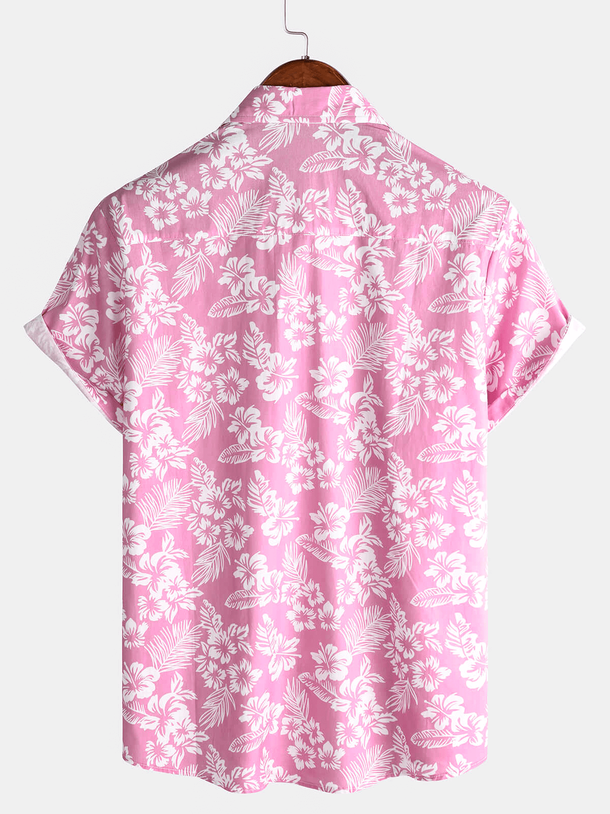 Van Beeck Amsterdam®| Hawaïblouse met korte mouwen en bloemenpatroon