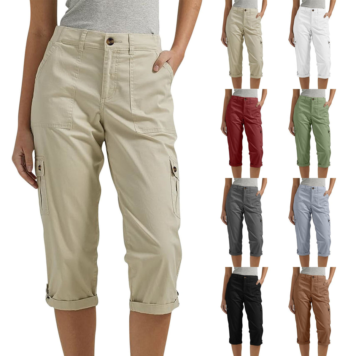 Van Beeck Amsterdam® | Capri Broek met Meerdere Zakken