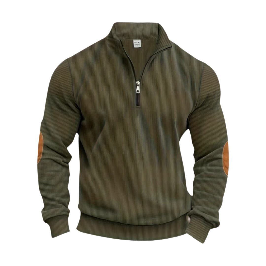 Van Elst Mode® | Modieuze trui met halve rits