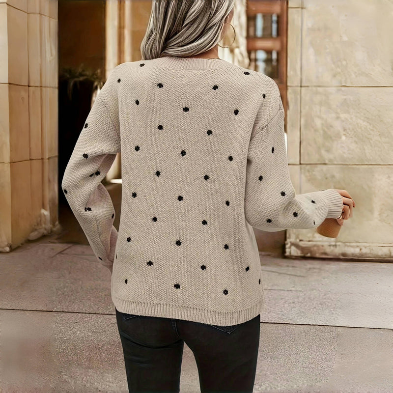 Van Beeck Amsterdam® | Gebreide trui met stippen