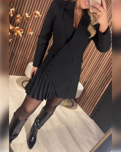 Van Beeck Amsterdam® |Jurk met revers en blazerlook