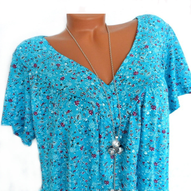 Van Beeck Amsterdam® | T-shirt Flora met V-hals