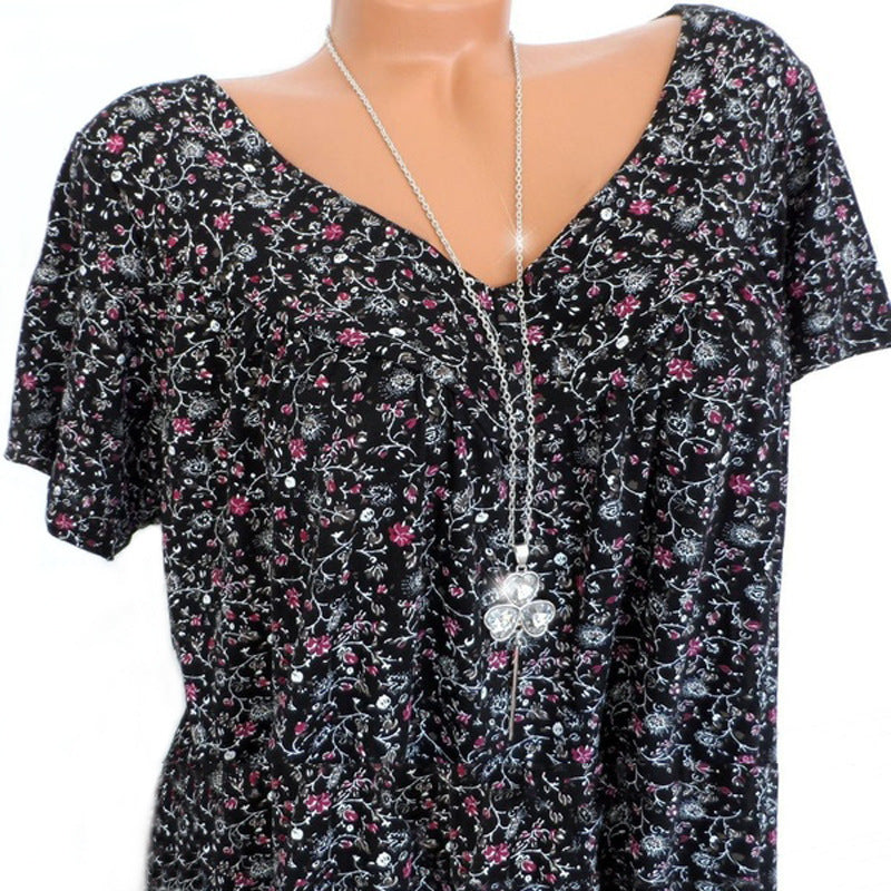 Van Beeck Amsterdam® | T-shirt Flora met V-hals