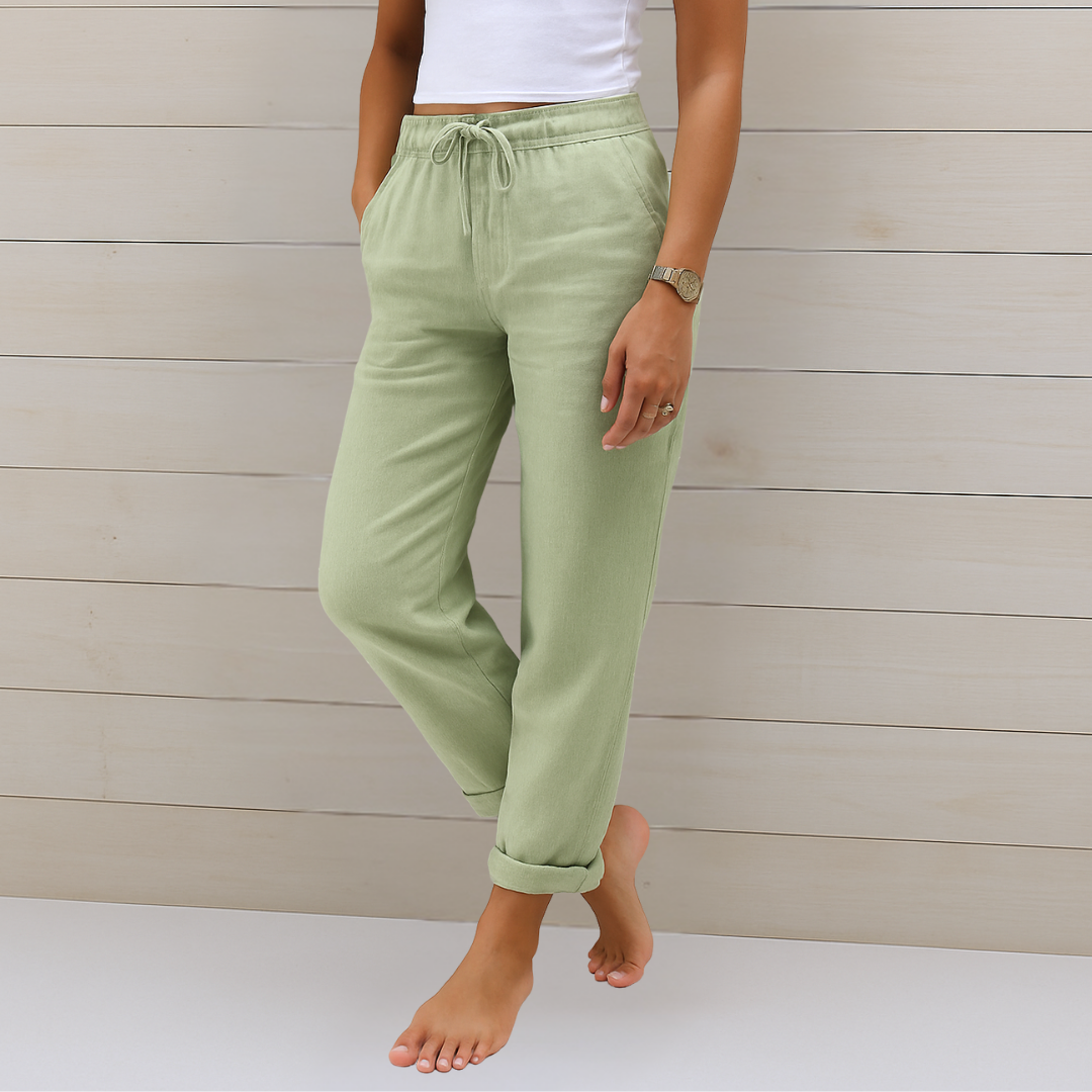 Van Beeck Amsterdam® | comfortabele ademende linnen stretchbroek