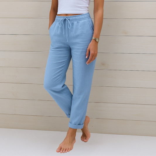 Van Beeck Amsterdam® | comfortabele ademende linnen stretchbroek