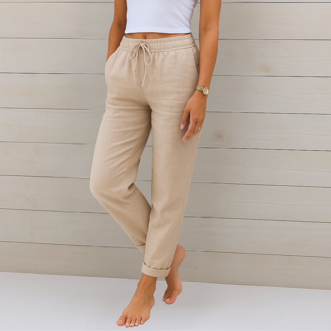 Van Beeck Amsterdam® | comfortabele ademende linnen stretchbroek