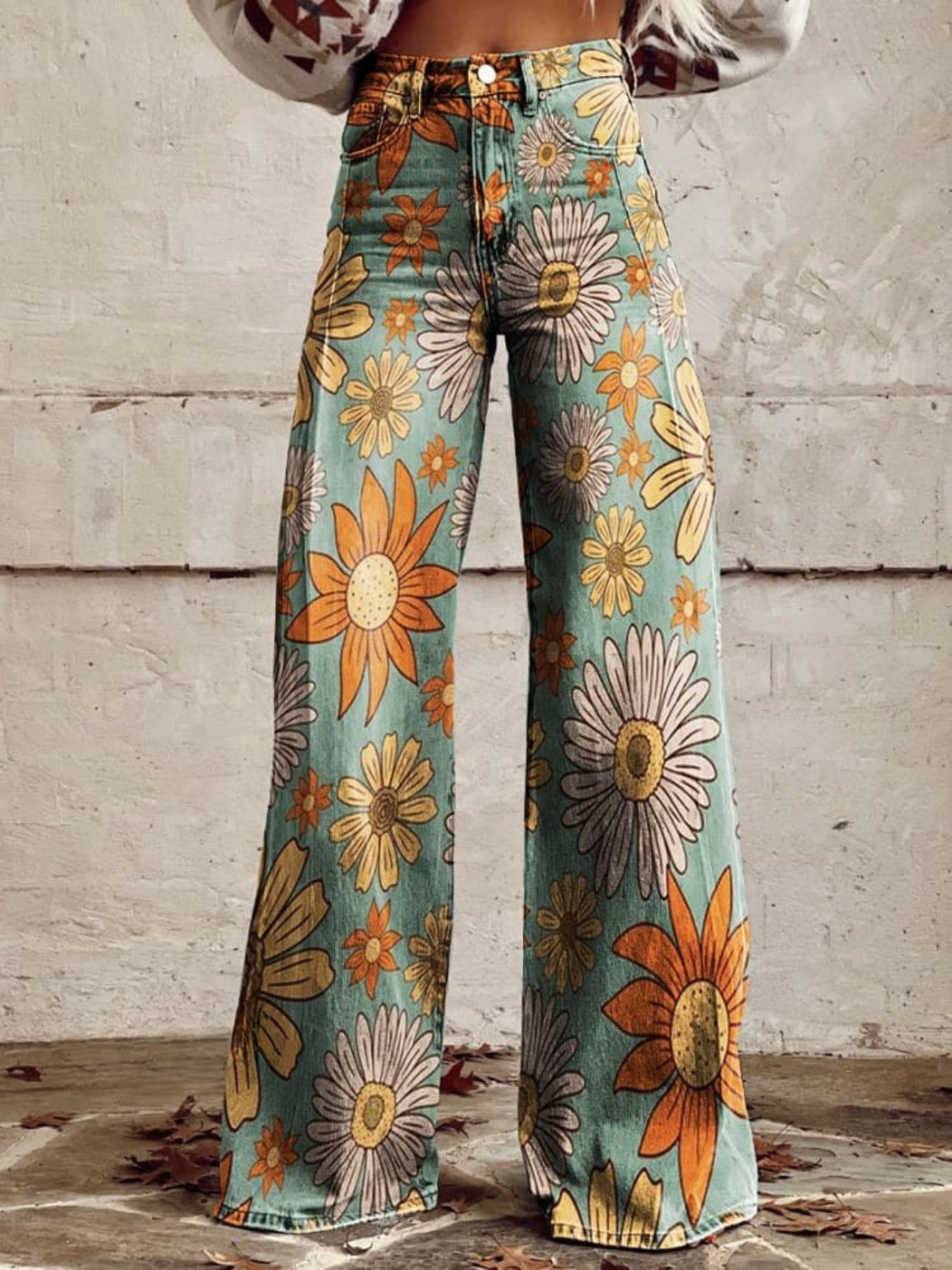 Van Beeck Amsterdam® | Vintage Bloemenpatroon Palazzo Broek