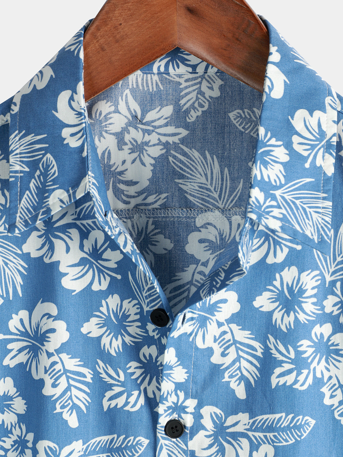 Van Beeck Amsterdam®| Hawaïblouse met korte mouwen en bloemenpatroon