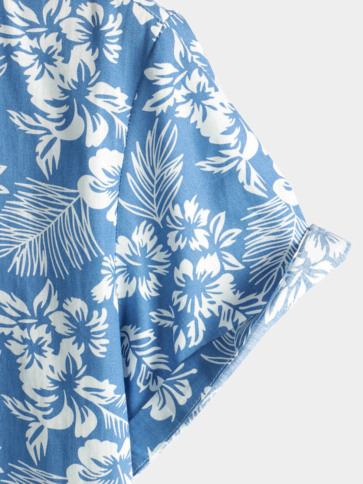 Van Beeck Amsterdam®| Hawaïblouse met korte mouwen en bloemenpatroon
