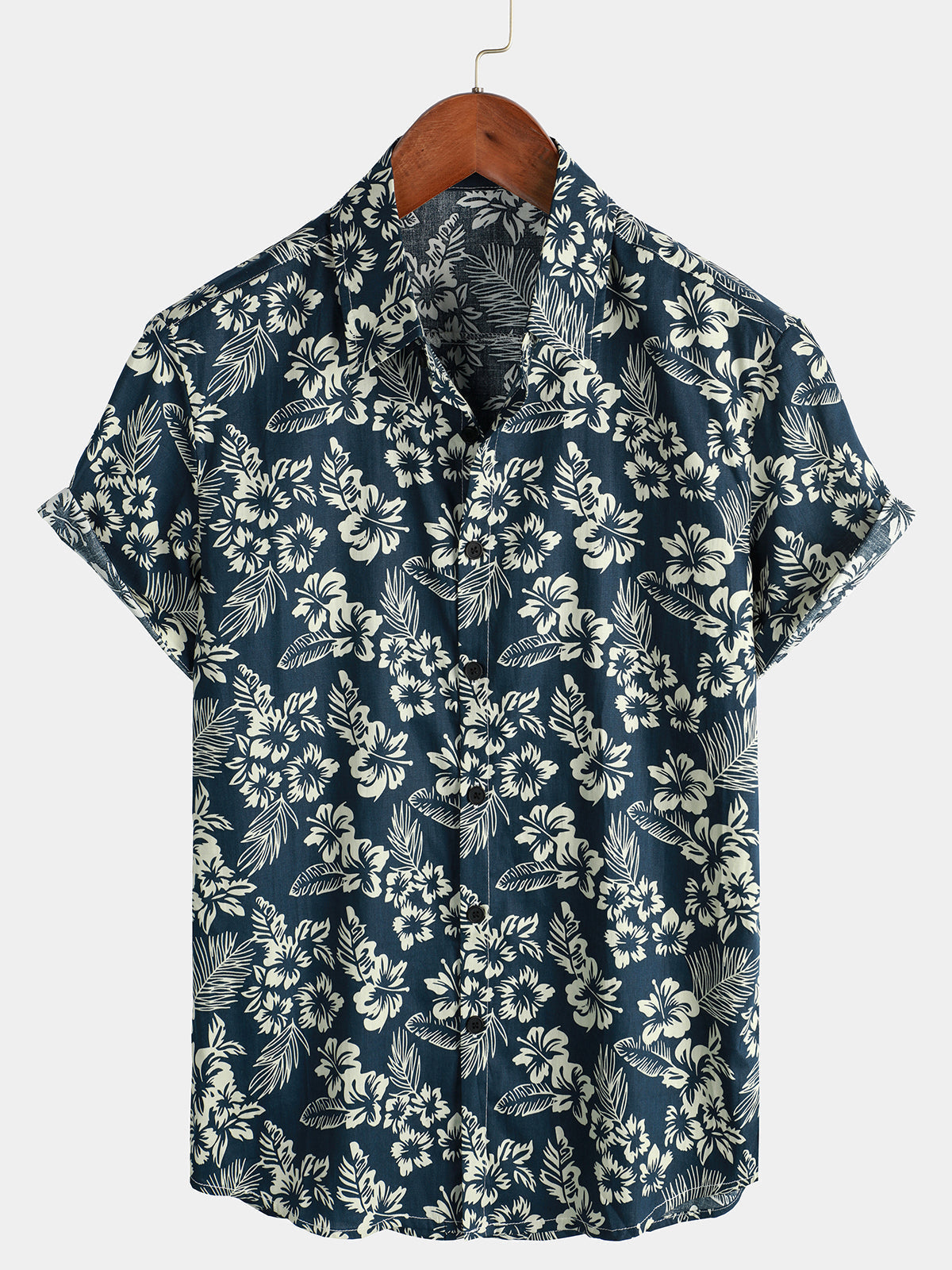 Van Elst Mode®| Katoenen Hawaii Overhemd met Korte Mouwen