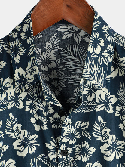Van Elst Mode®| Katoenen Hawaii Overhemd met Korte Mouwen