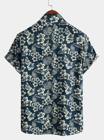 Van Elst Mode®| Katoenen Hawaii Overhemd met Korte Mouwen