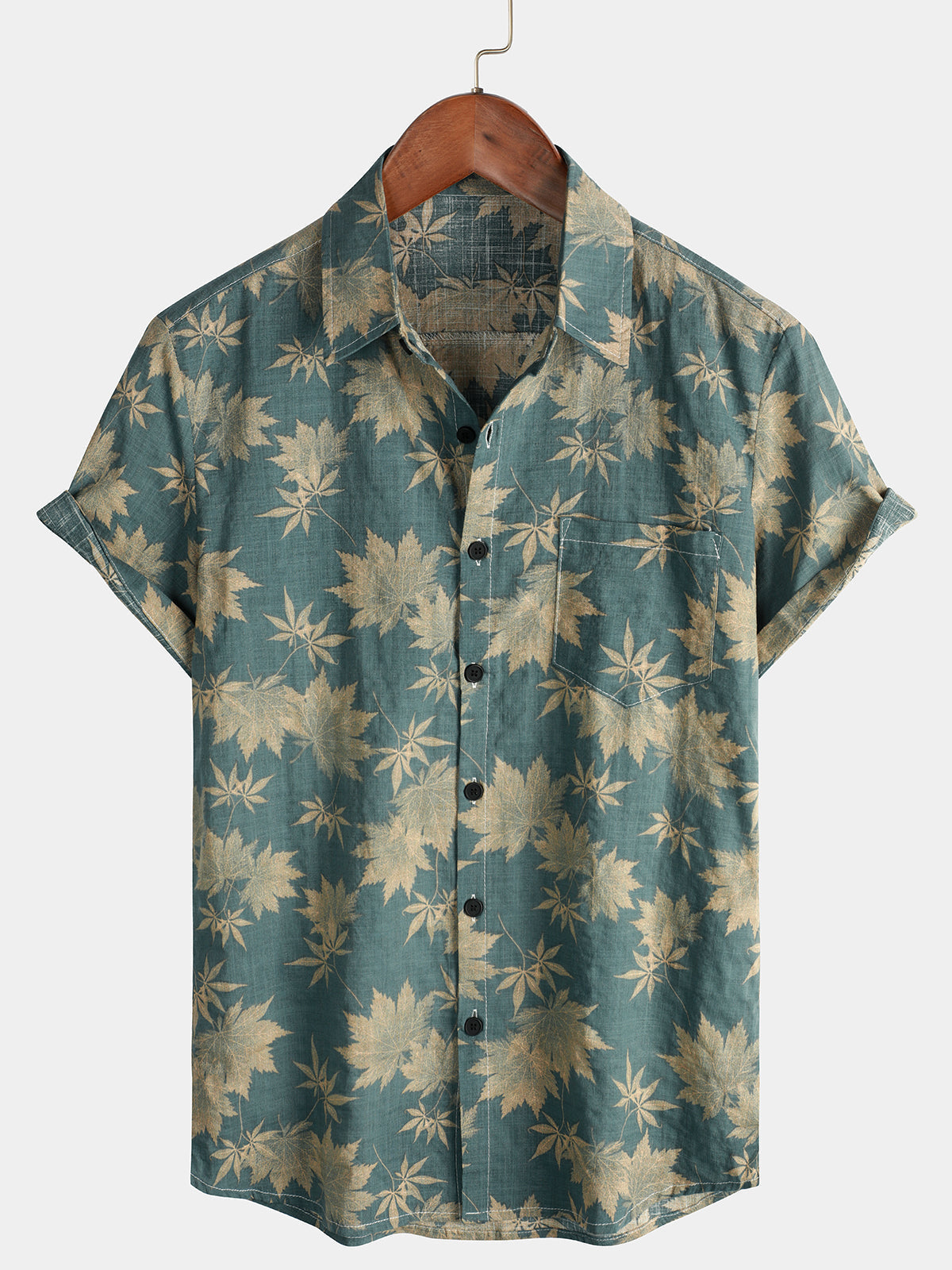 Van Elst Mode®| Katoenen Hawaii Overhemd met Korte Mouwen