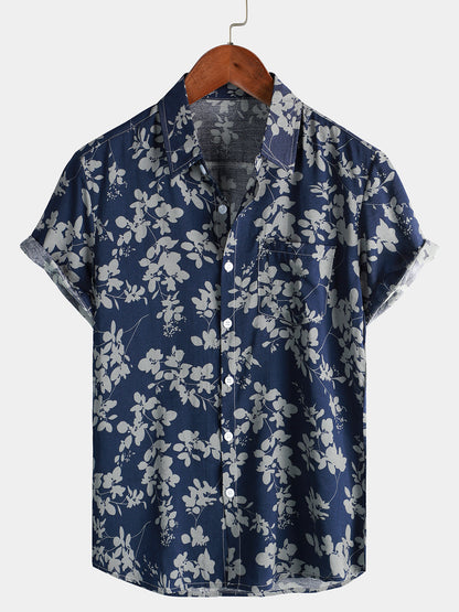 Van Elst Mode®| Katoenen Hawaii Overhemd met Korte Mouwen