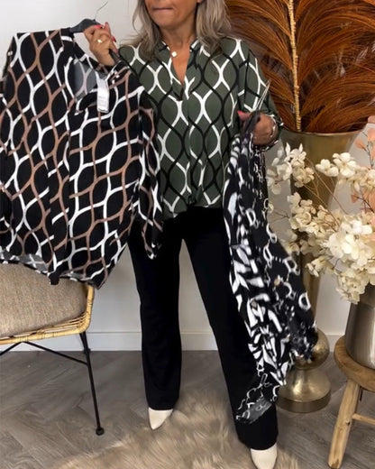 Van Beeck Amsterdam® | Blouse met Grafische Print