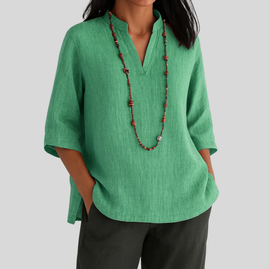 Van Beeck Amsterdam® | Linnen blouse met relaxte elegantie