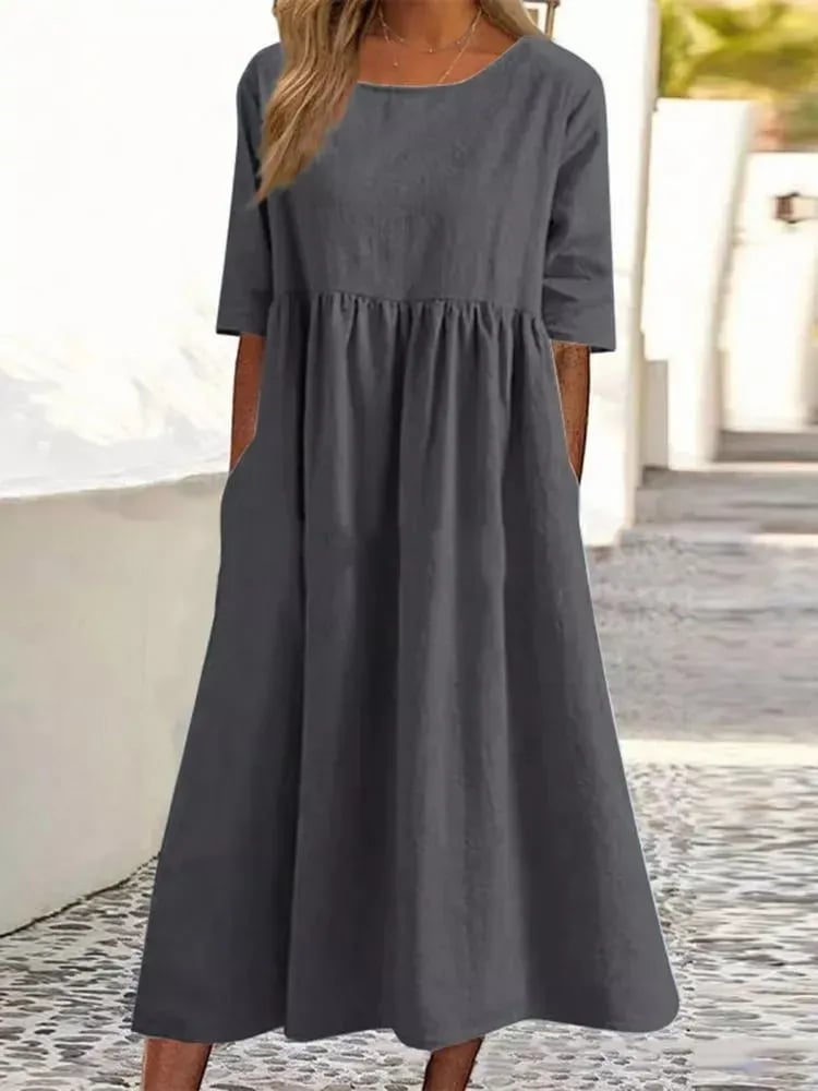 Van Beeck Amsterdam® | Elegante dames jurk met Ronde Hals