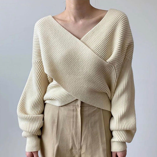 Van Beeck Amsterdam® | Elegante kruisgebreide trui