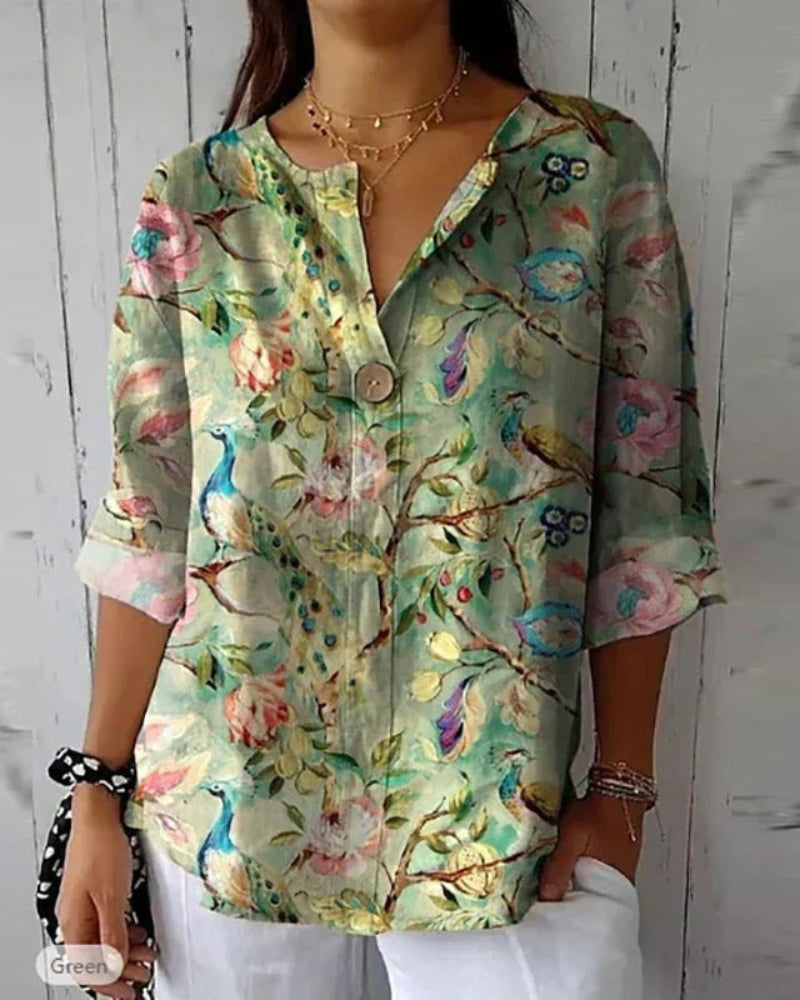 Van Beeck Amsterdam® | Bloemige Vintage Blouse