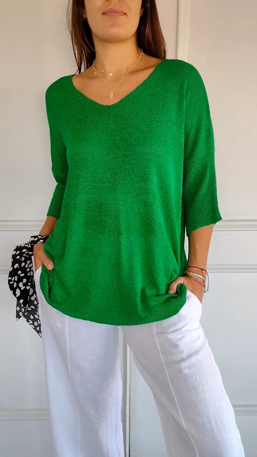 Van Beeck Amsterdam® | Gebreide top met V-hal