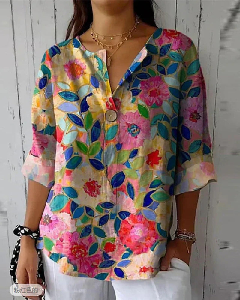 Van Beeck Amsterdam® | Bloemige Vintage Blouse