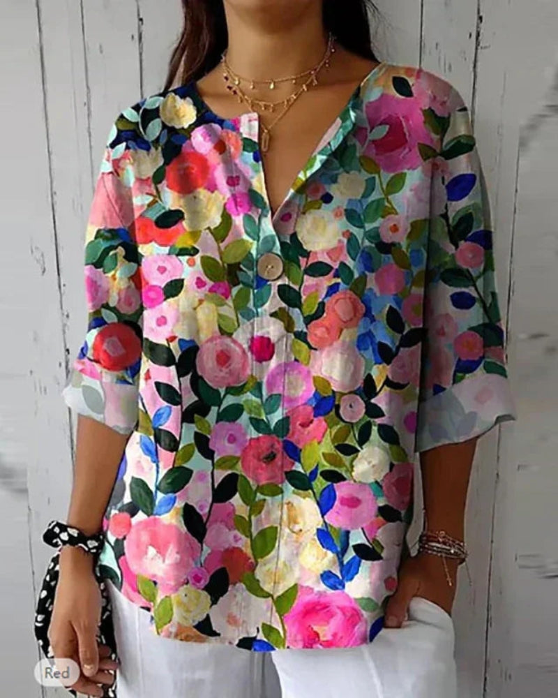 Van Beeck Amsterdam® | Bloemige Vintage Blouse