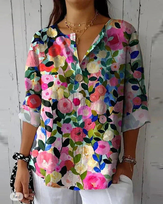 Van Beeck Amsterdam® | Bloemige Vintage Blouse