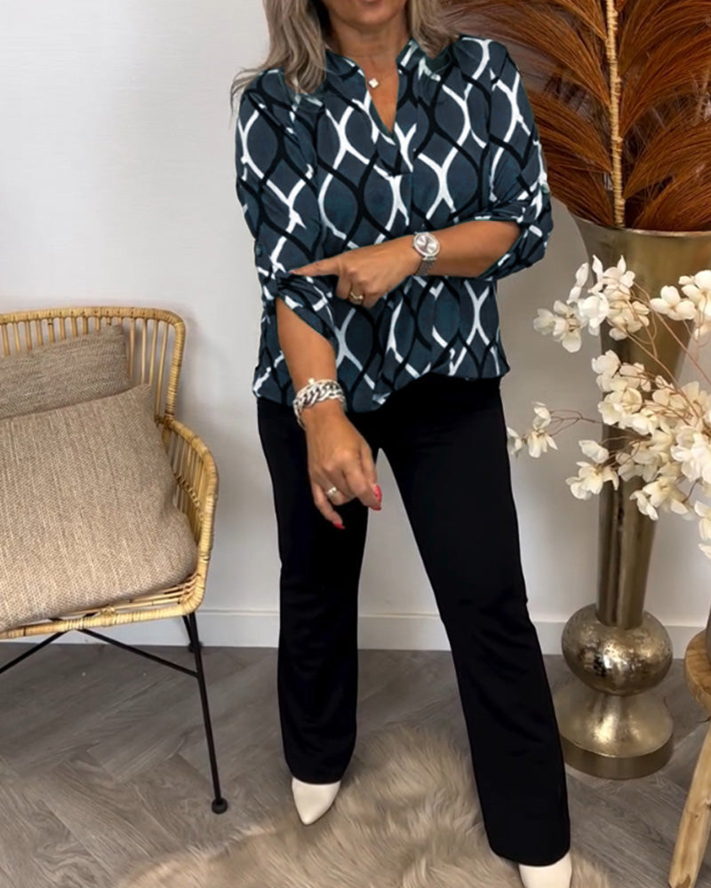 Van Beeck Amsterdam® | Blouse met Grafische Print