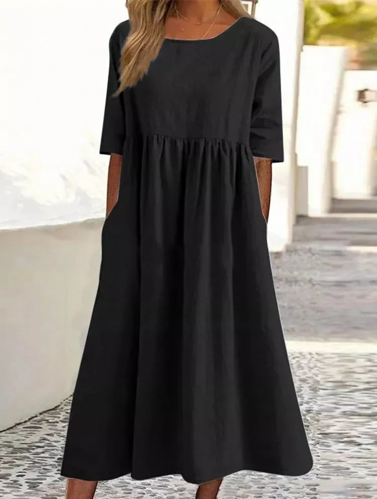 Van Beeck Amsterdam® | Elegante dames jurk met Ronde Hals