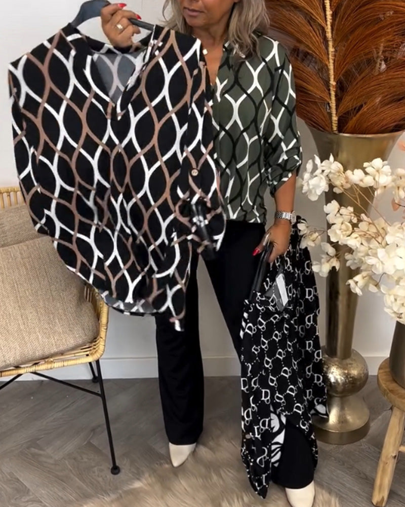 Van Beeck Amsterdam® | Blouse met Grafische Print