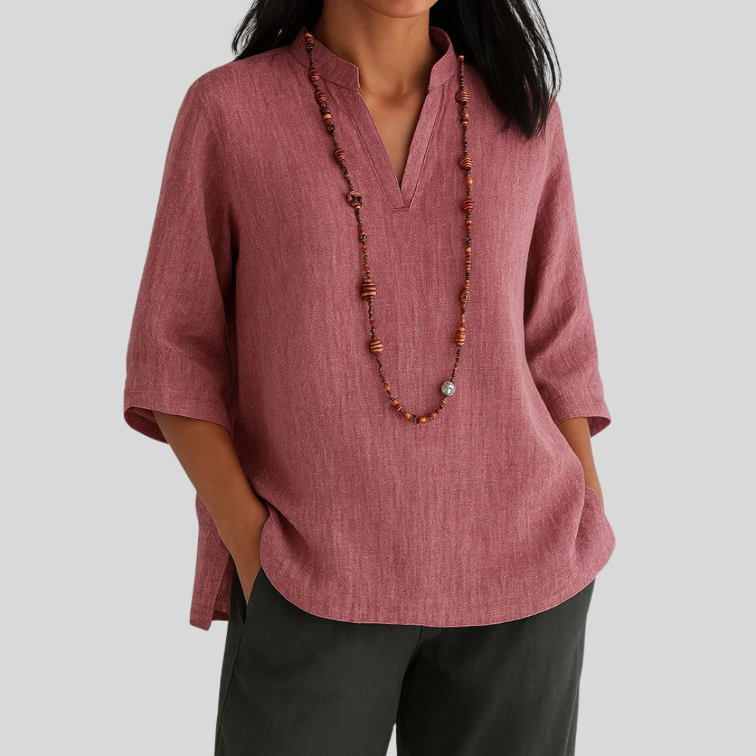 Van Beeck Amsterdam® | Linnen blouse met relaxte elegantie