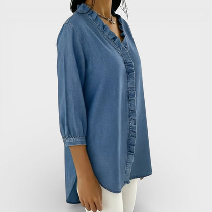 Van Beeck Amsterdam® | Elegante blouse met ruffles
