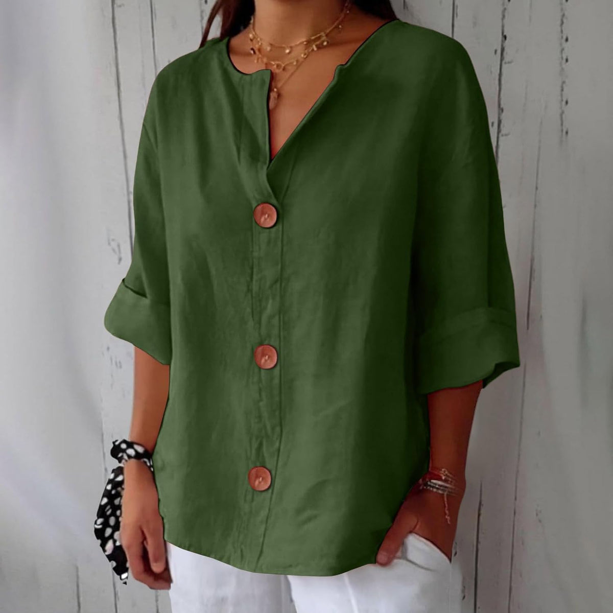 Van Beeck Amsterdam® | Minimalistische Blouse met Verticale Structuur