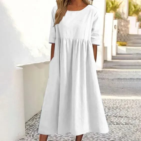 Van Beeck Amsterdam® | Elegante dames jurk met Ronde Hals