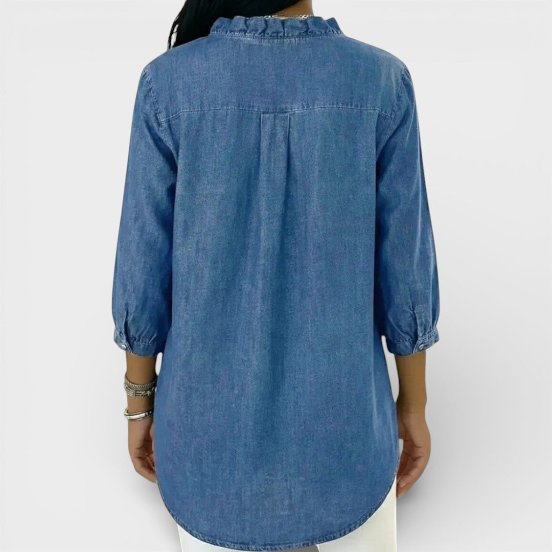 Van Beeck Amsterdam® | Elegante blouse met ruffles