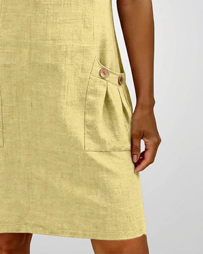 Van Beeck Amsterdam® | Katoenen jurk met ritssluiting