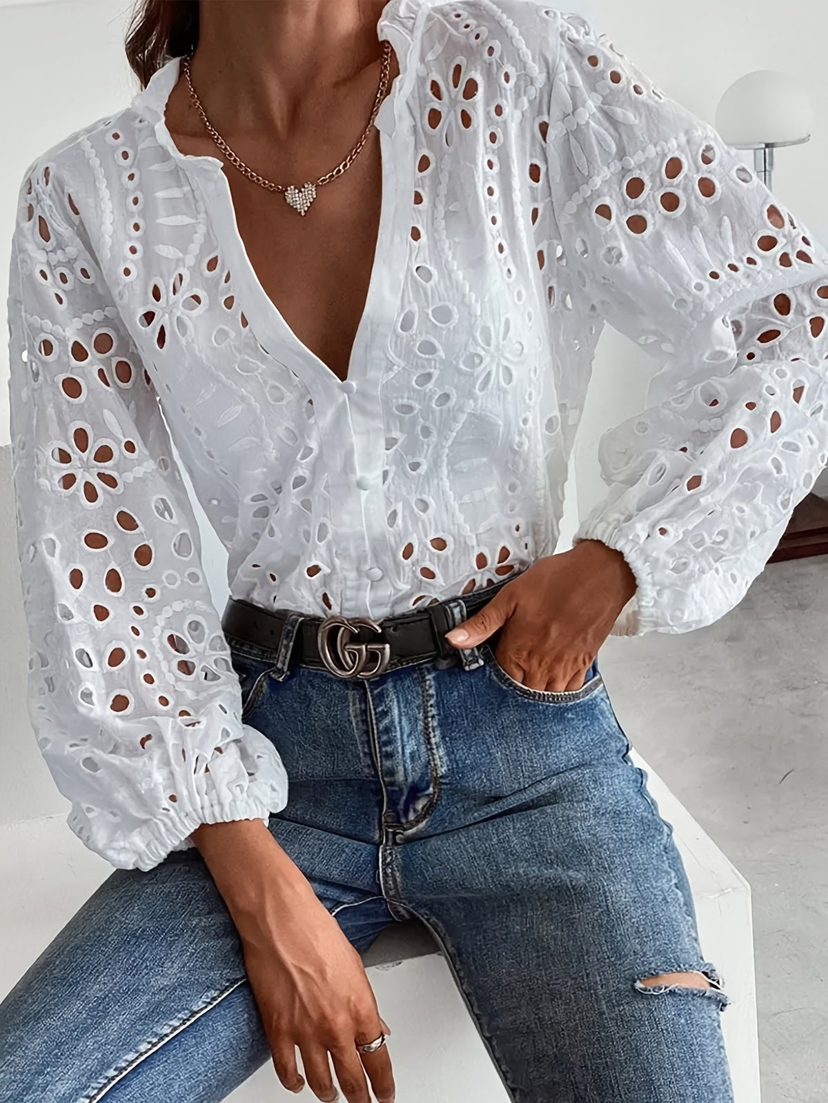 Van Beeck Amsterdam® | Geborduurde blouse