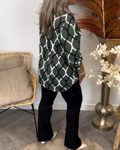 Van Beeck Amsterdam® | Blouse met Grafische Print