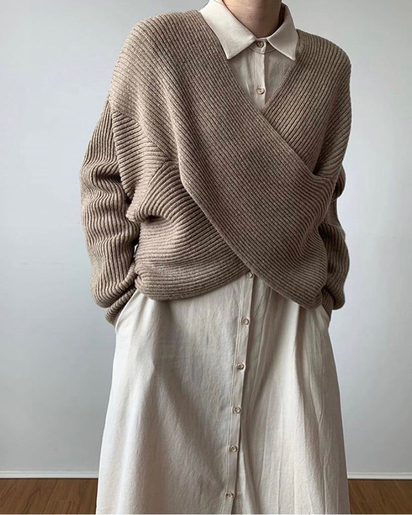 Van Beeck Amsterdam® | Elegante kruisgebreide trui