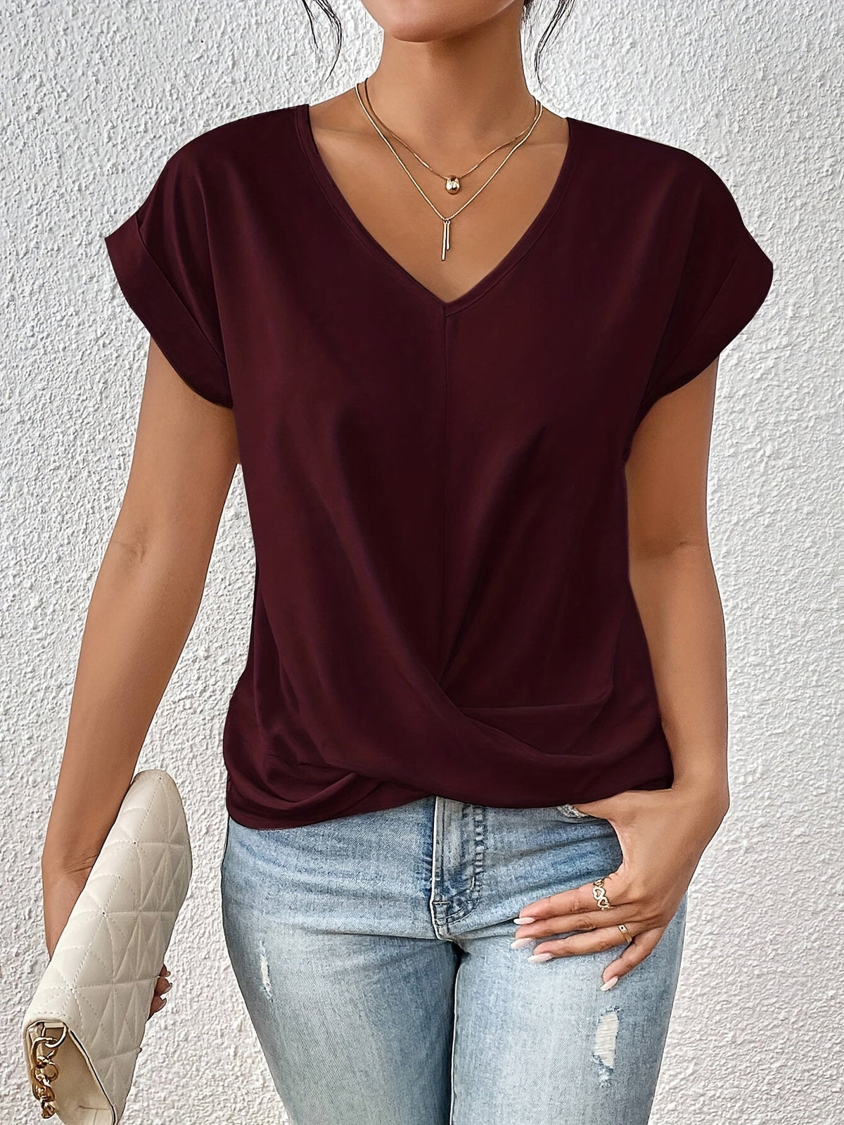 Van Beeck Amsterdam | Comfortabel T-shirt met elegante halslijn