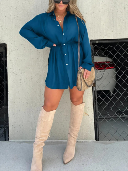 Van Beeck Amsterdam® | Trendy Satijnen Romper Jurk
