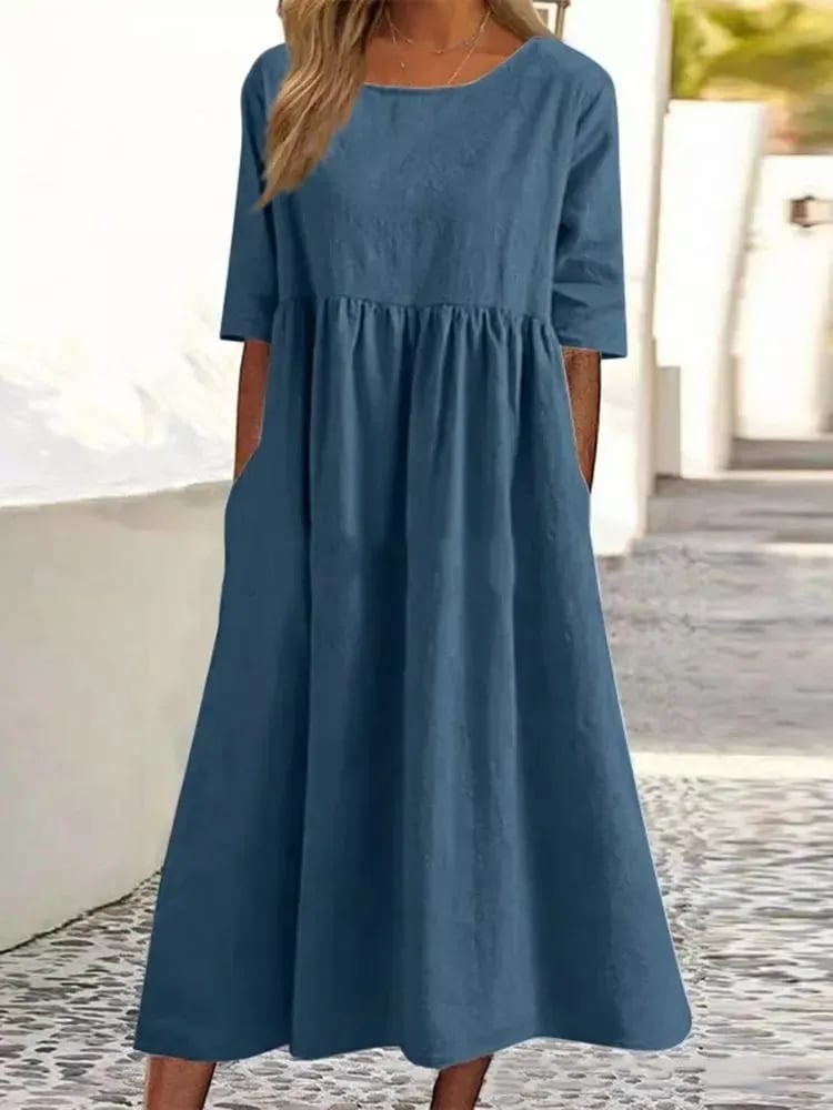 Van Beeck Amsterdam® | Elegante dames jurk met Ronde Hals