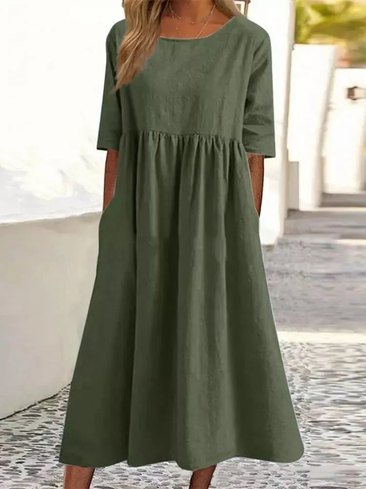 Van Beeck Amsterdam® | Elegante dames jurk met Ronde Hals