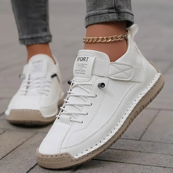 Van Elst Mode® | Comfortabele Sneakers met Brede Neus | Licht & Comfortabel