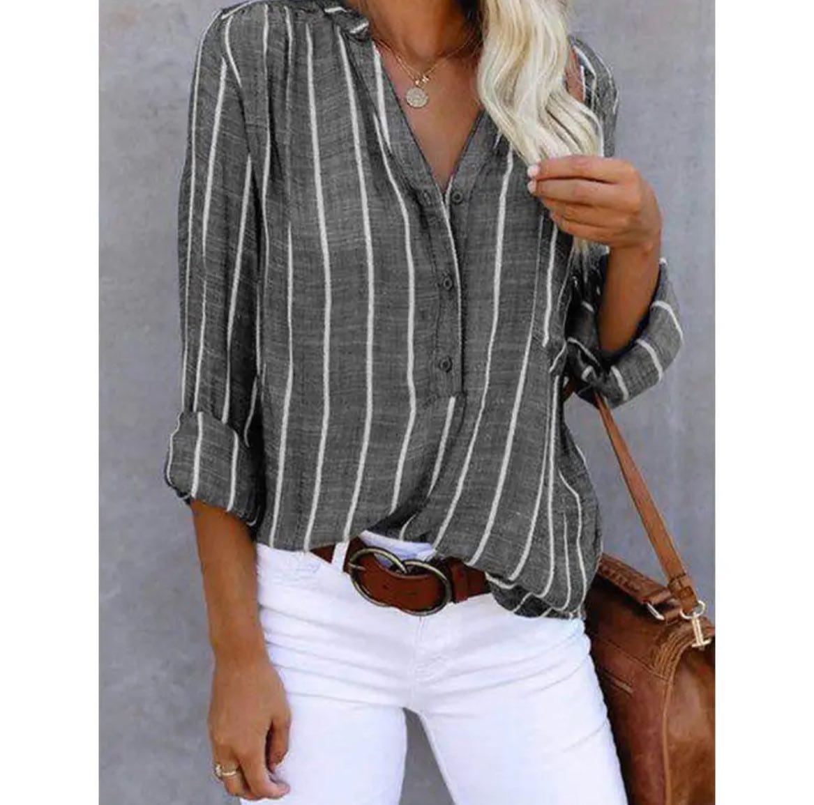 Van Beeck Amsterdam® | ELEGANTE GESTREEPTE BLOUSE