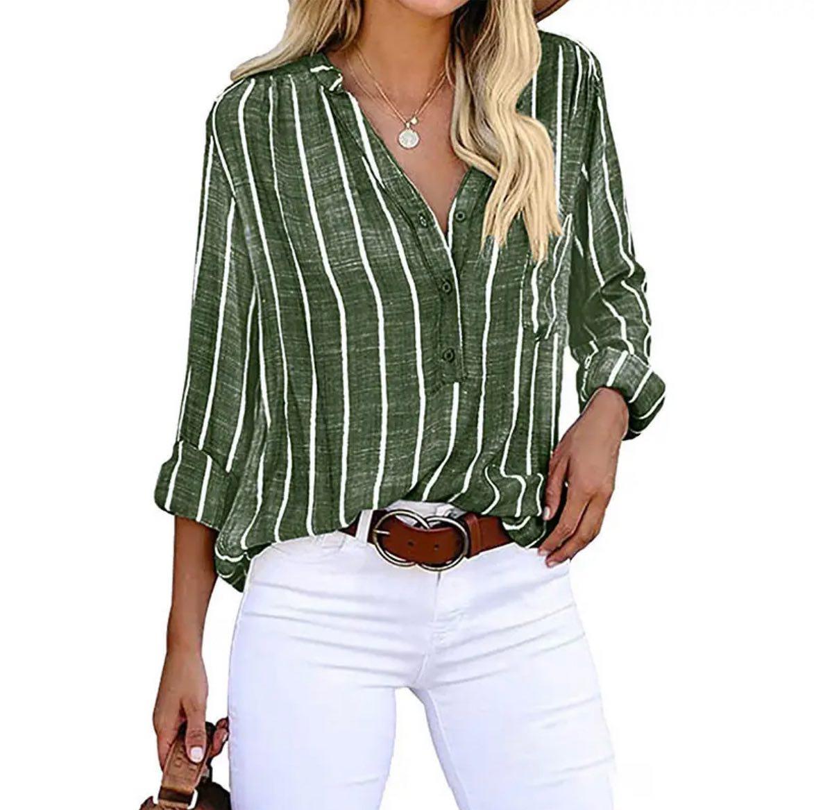 Van Beeck Amsterdam® | ELEGANTE GESTREEPTE BLOUSE