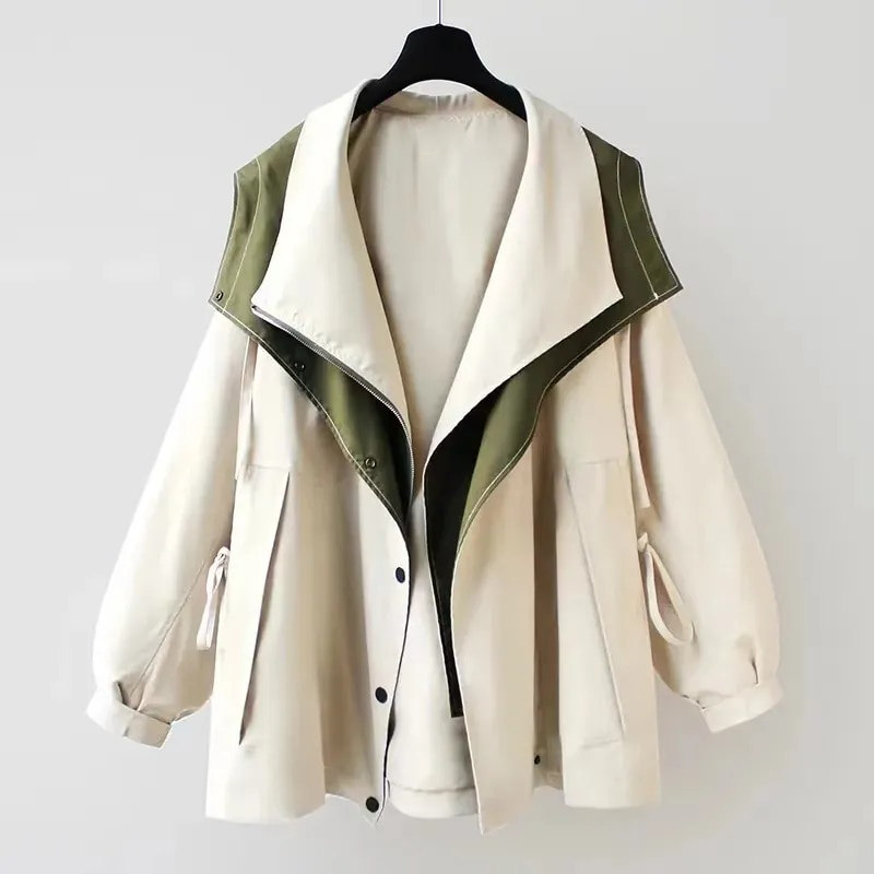 Van Beeck Amsterdam® | Moderne Tweekleurige Trenchcoat