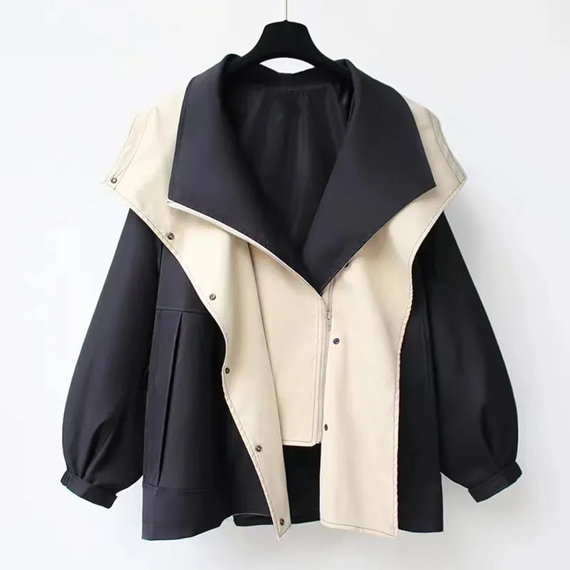 Van Beeck Amsterdam® | Moderne Tweekleurige Trenchcoat