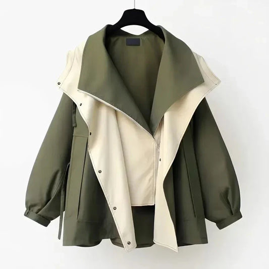 Van Beeck Amsterdam® | Moderne Tweekleurige Trenchcoat