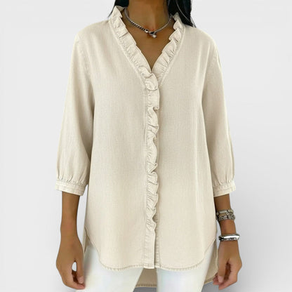 Van Beeck Amsterdam® | Elegante blouse met ruffles
